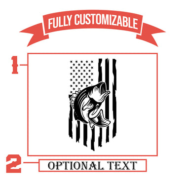 American Flag With Fish Patriotic Gifts For Dad